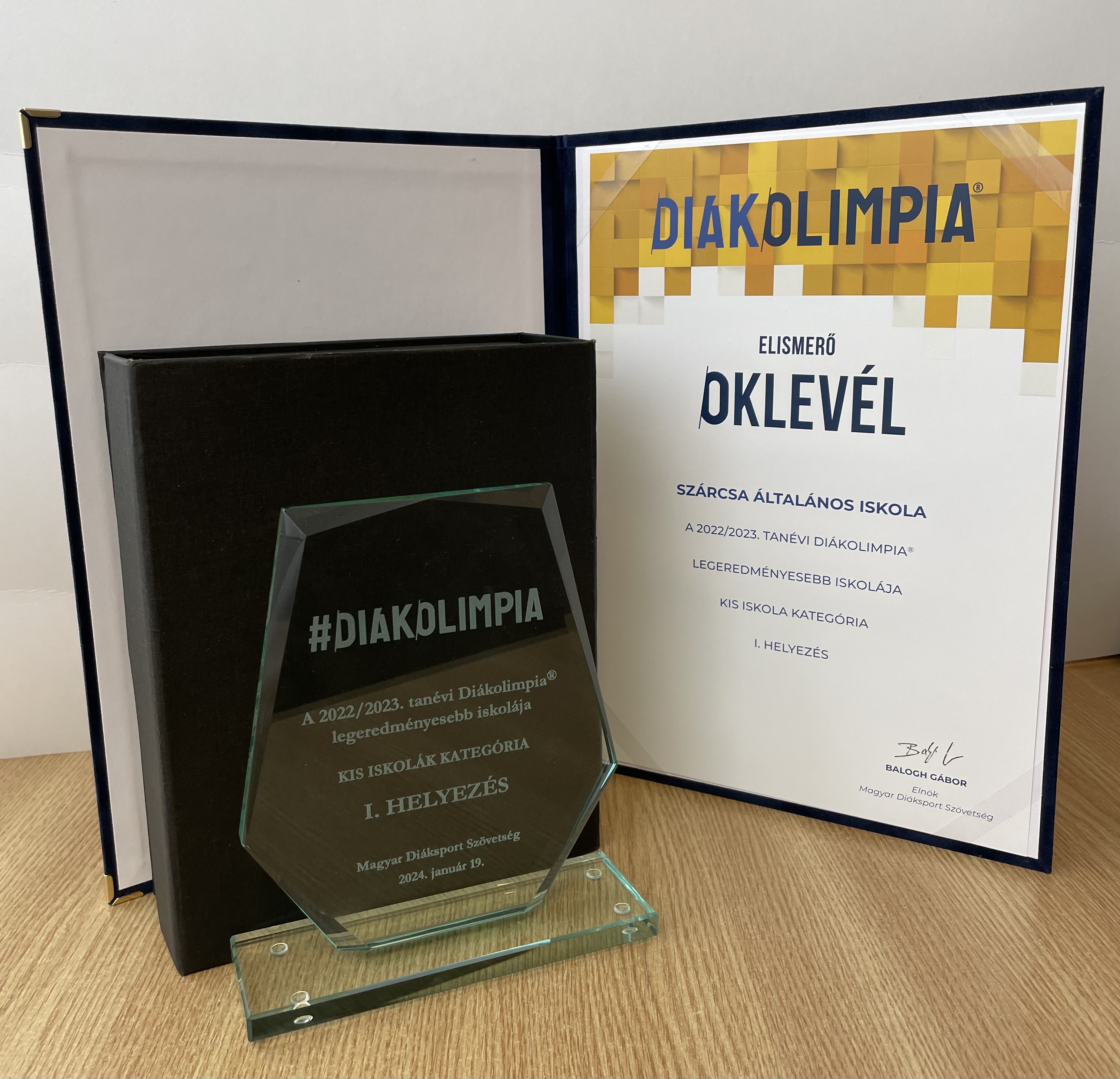 MDSZ díj SzárcsaÁltalános Iskolajpg